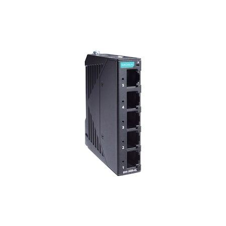 Moxa 5Port Entry-Level Unmgd Swtch, 5 Fast TpPorts, -10 To 60 DegreeC, Eds-2005-El EDS-2005-EL